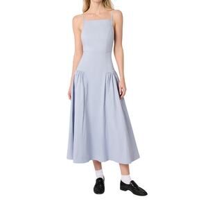 Weworewhat Elegant Blue Flare Panel Midi Dress Size 2